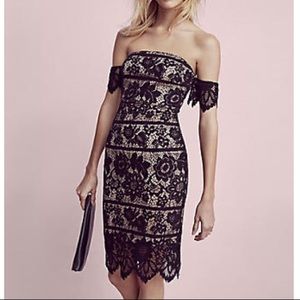 Strapless lace dress